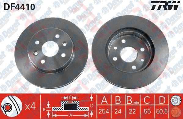 TRW DF4410 On Fren Diski Aynasi 253 Mm  Kia Rio 02-05